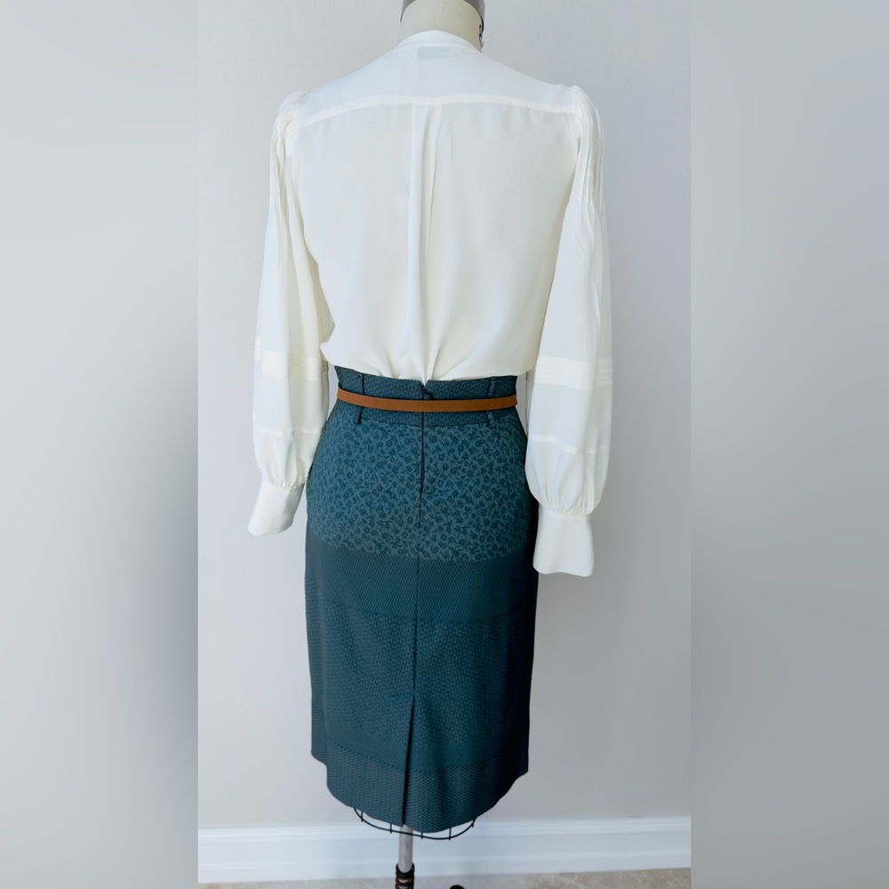 Piazza Sempione Elegant Gray/Green Skirt Made in Italy Size S. - Picture 8 of 17